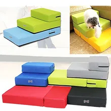 Съемные лестницы для собак, дышащая сетка, складная лестница, 2 ступеньки, съемная лестница для щенков, кровать для дома, противоскользящая пандус для кошек и собак