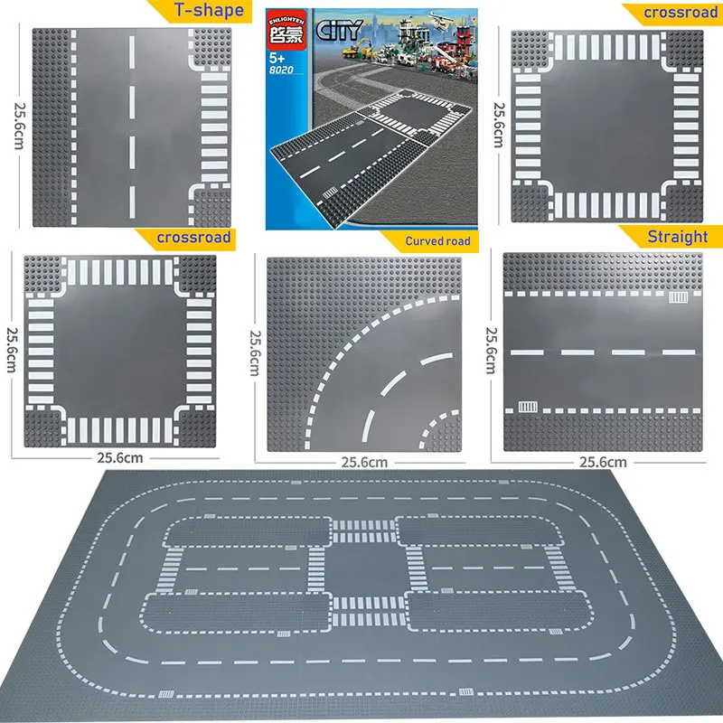 

Street City Road Base Plate Diy Base Blocks Compatible Bricks Great Table Mark City 7280 Children's Toys