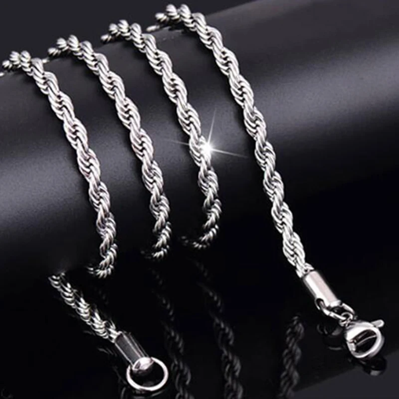 

Fashion Men's Hip Hop Shine Chain Necklace Luxury Classy Clavicle Necklace Silver Color Titanium Steel Jewelry For Women Men