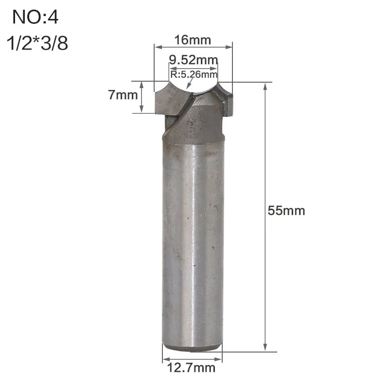 1/" 1/4" для конических фрез Дракон шаровые биты точка-точка круглой огранки более Groove Биты фрезы для резьбы по дереву резак для деревообработки
