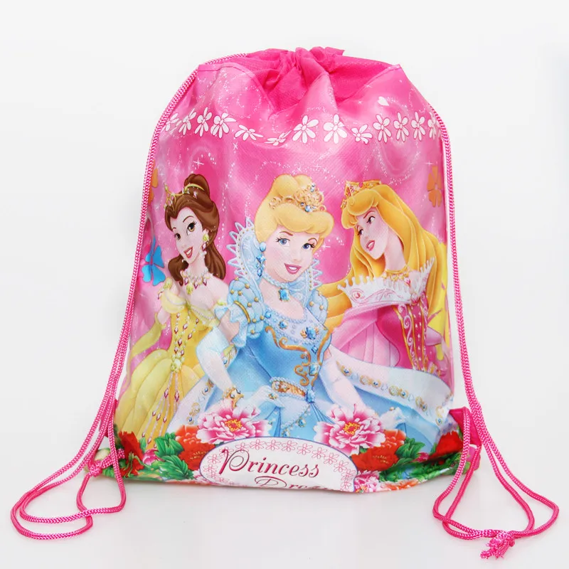 Princess 1 шт./лот вечерние партии Mochila Беби Шауэр детский обувь для девочек сувениры с днем рождения Минни Микки мышь тема Drawstring подарки сумки - Цвет: Princess