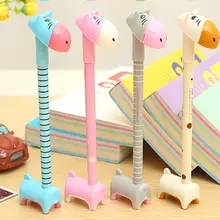 Милый мультфильм 0,38 мм синие чернила шариковые ручки канцелярский школьный офисный животное дома, офиса, письма