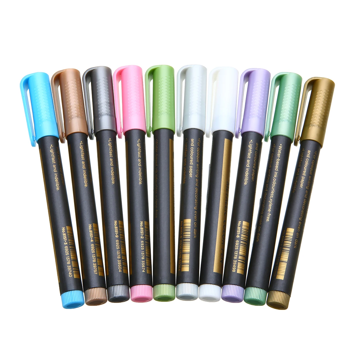 

1Pc Waterproof Marker Pen Metallic Paint Marker Pens Metallic Sheen Glitter Calligraphy Arts DIY