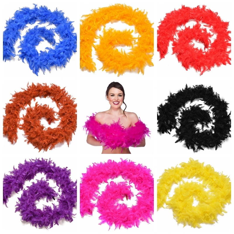 Buy 2 Meter fluffy Turkey Feather Boa About 50 Grams