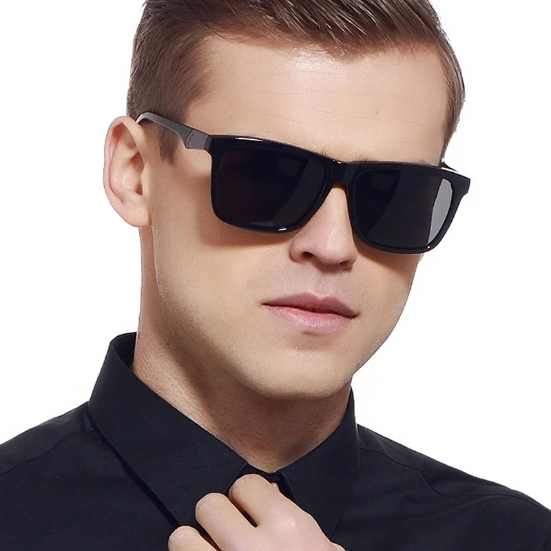 Ретро TR90 оправа квадратные очки Для мужчин Для женщин поляризованные моды Винтаж Путешествия вождения солнцезащитные очки в стиле унисекс