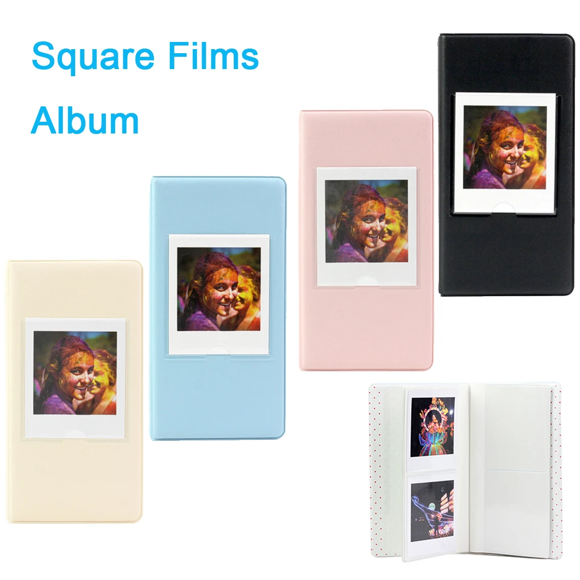 

64 Pockets Fuji Fujifilm Instax SQ20 Square Films Album SQ 10 6 20 Instant Camera SP-3 Printer Photo Paper Book Album Gift