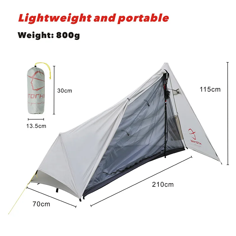 Trekking pole style camping tent 8 