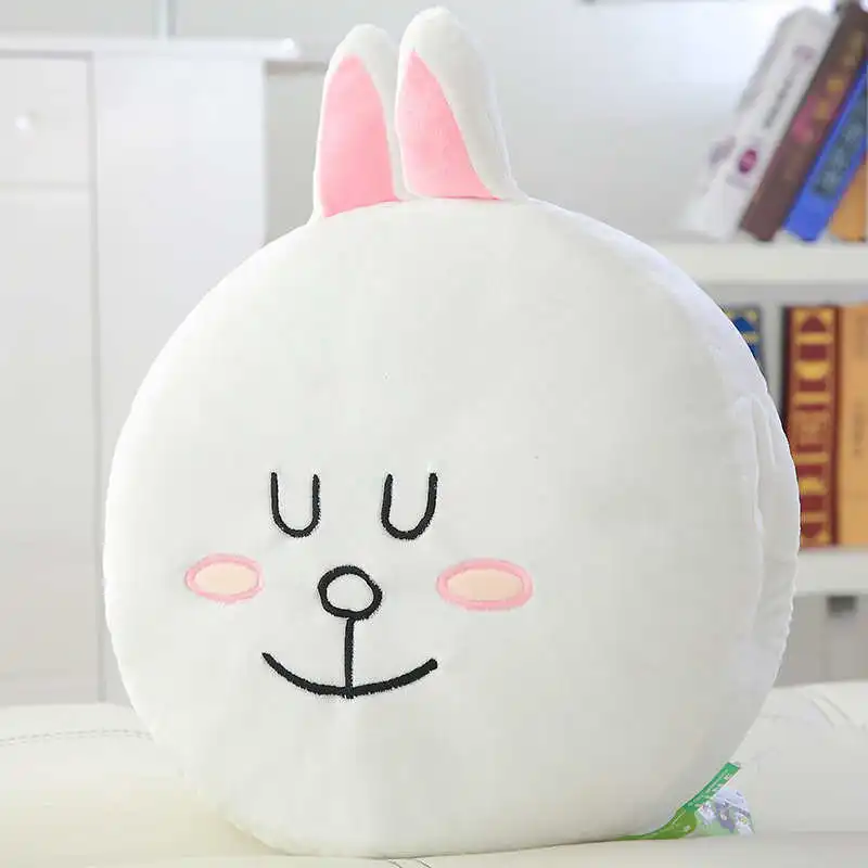 Коричневый Медведь Кролик Кони плюшевая мягкая подушка теплая ручная игрушка Япония мультфильм кукла для подруги подарок на день рождения Рождественский подарок - Цвет: d