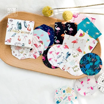 

45PCS Cartoon Flamingo DIY Scrapbook Paper Lable Stickers Crafts And Scrapbooking Decorative Lifelog Sticker Stationery TZ57