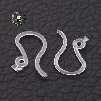 

Hot new Plastic Clear Earring Hooks women earring Clasp DIY Making earrings Jewelry Accessories connection ,13x7x1mm F60