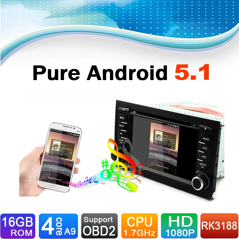 Android 5.1 Системы, 16 ГБ flash, 4 ядра, HD 1024x600, автомобиль Радио GPS навигации для Audi A4(2002-2008.9