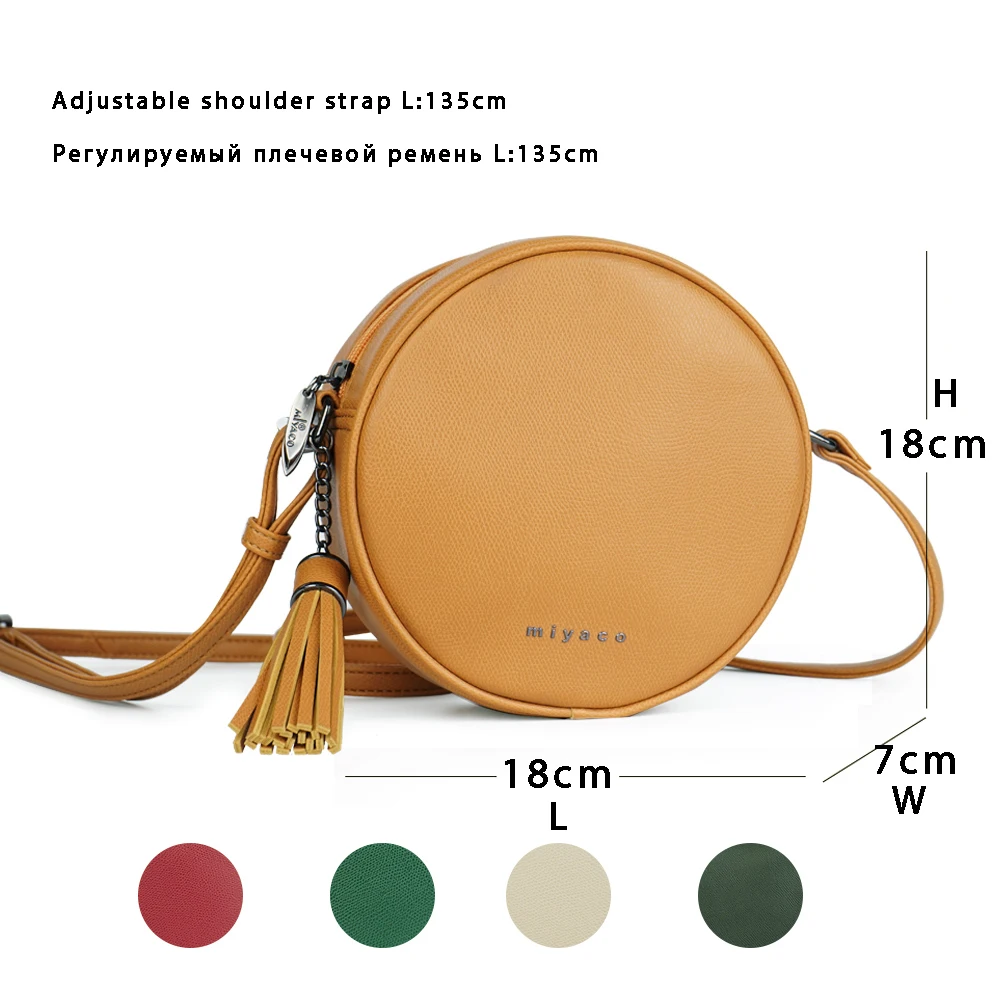  Miyaco Fashion Crossbody Bags Handbags Women Round Shoulder Bag Brand Messenger Bags Small Ladies C - 32962449689