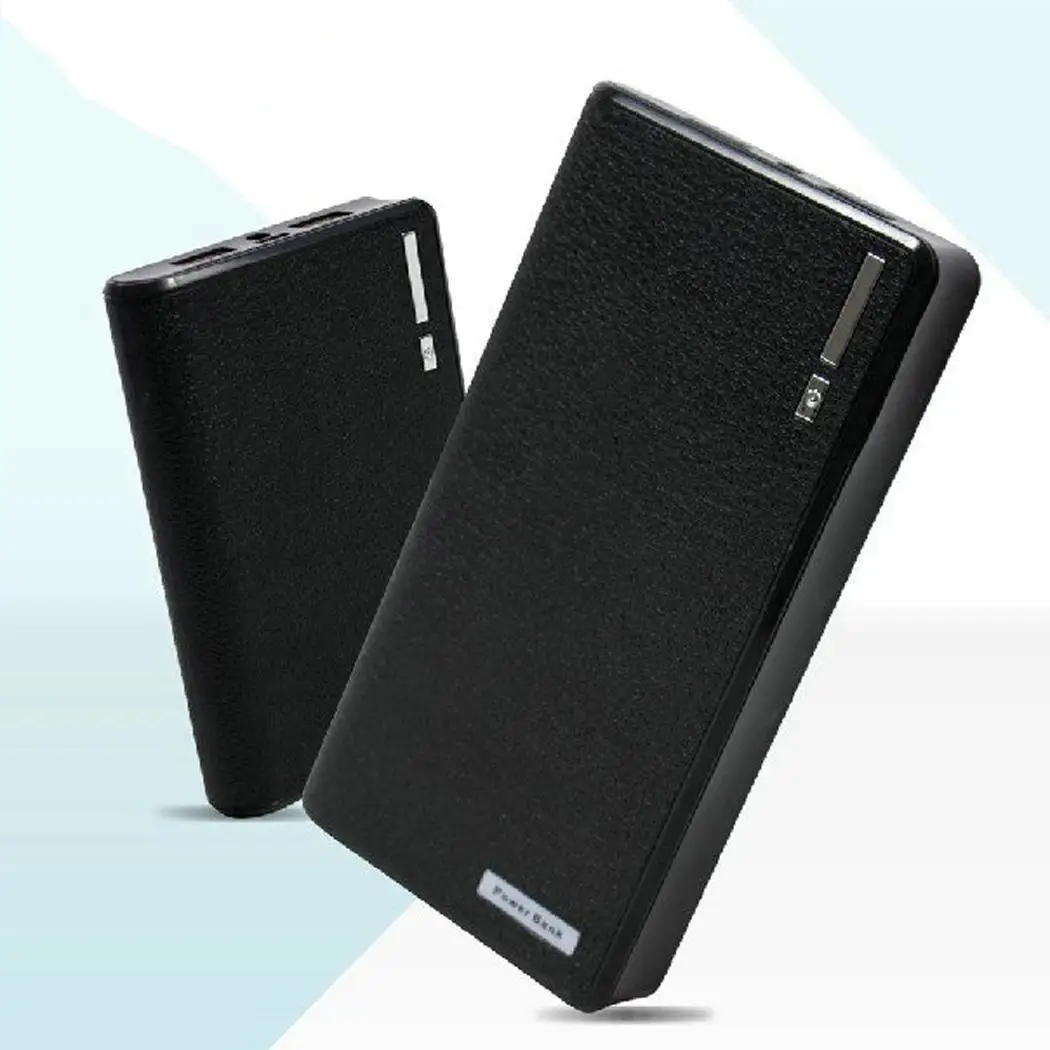 4 шт 18650 Dual Порты usb DIY Батарея хранения 5V 1A коробка 25% 50% 75% 100% Мощность power Bank 2A