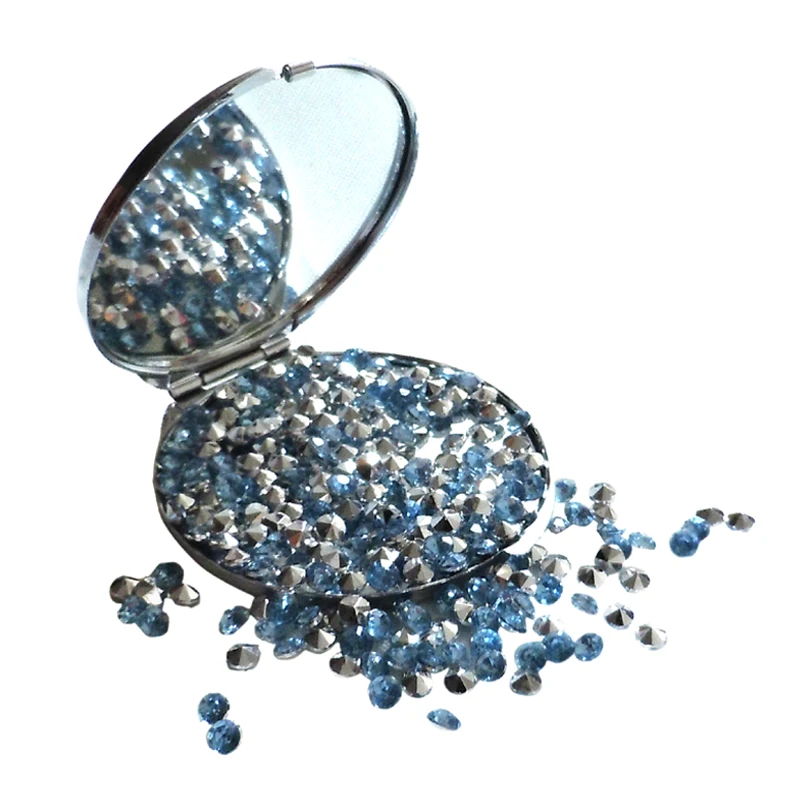 1000 шт 4,5 мм акриловые серебряные алмазные свадебные конфетти стол рассыпные украшения кристаллы центральный праздничные принадлежности - Цвет: silver light blue