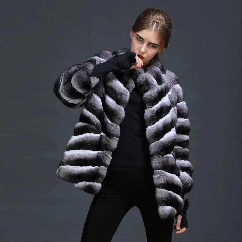 Топ бренд Mhmkro натуральный мех пальто для женщин и натуральный мех шиншиллы куртка для женщин натуральный мех шиншиллы