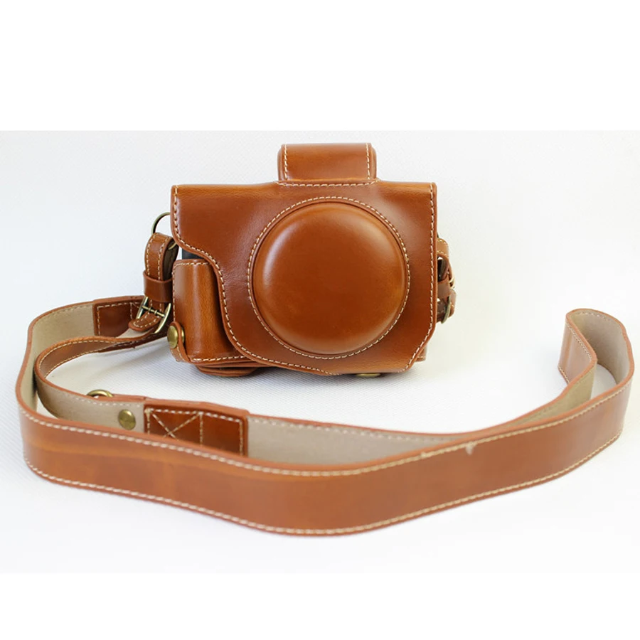 Free Shipping Factory Luxury Digital Camera Full Body Bag Case PU