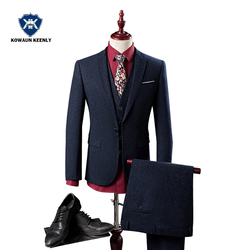 Hohe Qualitat Herren Anzuge Slim Fit 3 Stuck Klassische Dunkelblau Italienisch Manner Anzug Hochzeit Brautigam Luxus Smoking Partei Kleid Mens Suits Wedding Italian Men Suitsmens Suits Wedding Groom Aliexpress