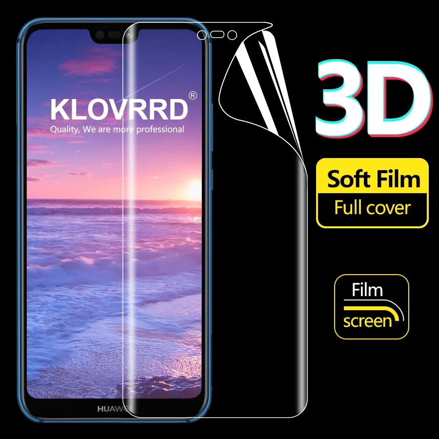 

KLOVRRD Soft Full Cover Screen Protector For Huawei P20 Lite Pro Hydrogel Film For P10 Lite Plus TPU Silicone Sticker Protective