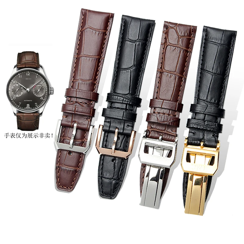 20mm 21mm 22mmBrown Black Genuine Leather Watch Strap Watchbands For