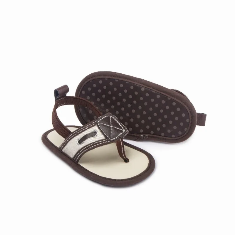 Новые летние детские сандалии домашние сандалии с узором в елочку Мягкая дышащая подошва Нескользящая детская обувь