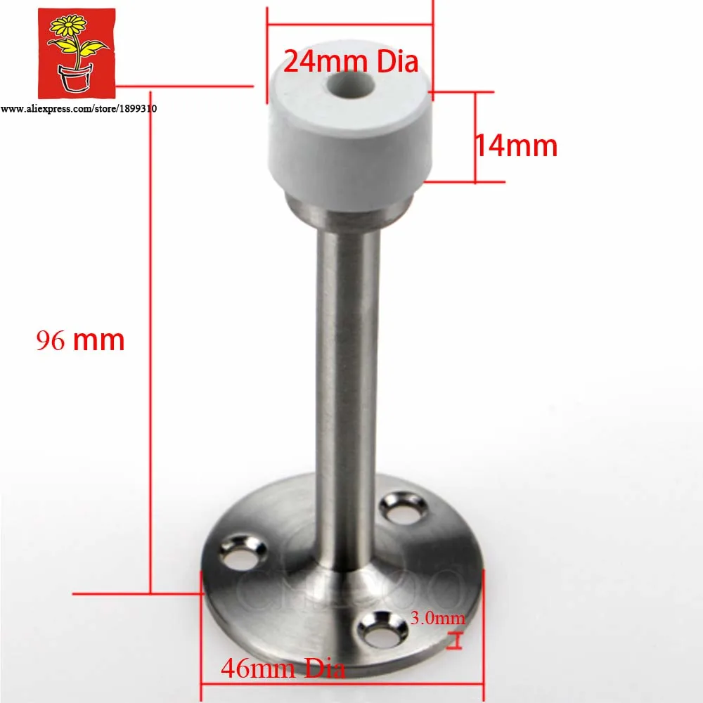 10 шт. 304 нержавеющая сталь настенный дверной стопор, белые резиновые дверные стопоры, декоративные дверные стопоры
