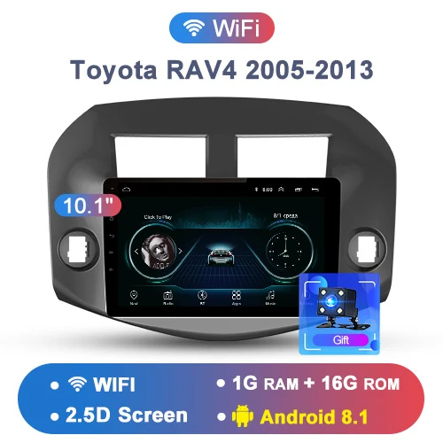 Junsun Android 8,1 Автомобильный gps радио плеер для Toyota RAV4 RAV 4 2007 2008 2009 2011 стерео Мультимедиа Навигация видео 2Din без DVD - Цвет: WIFI For RAV4