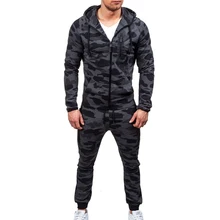 Камуфляжный спортивный костюм, мужские куртки, комплекты, Спортивная одежда на молнии, комплект, мужской спортивный костюм, толстовка с капюшоном, штаны, 2 шт., комплекты, спортивный костюм