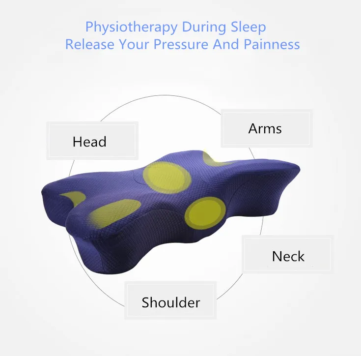 65*38 см ортопедическая латексная подушка для физиотерапии медленный отскок пены памяти сон шеи Подушка шейки здоровья боли