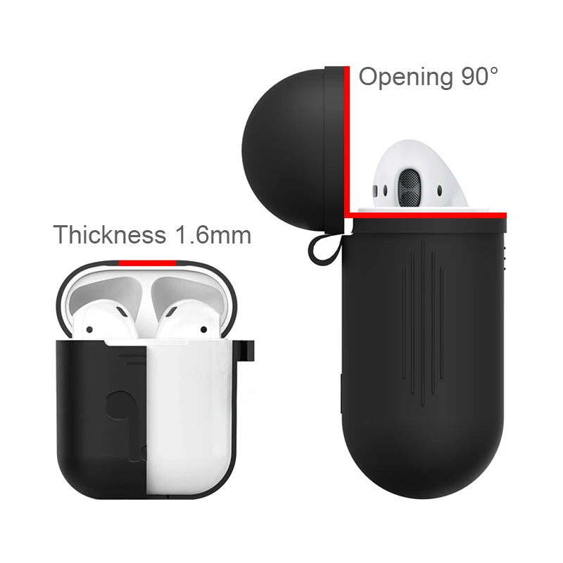 Мягкий силиконовый чехол для Air Pods AirPods противоударный защитный наушников