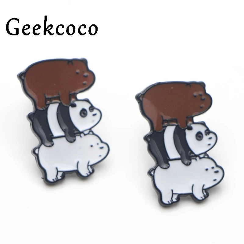 

We bare bears earrings party favors jewelry gifts for girlfriend for birthday presents Stud Earrings for women earrings J0295