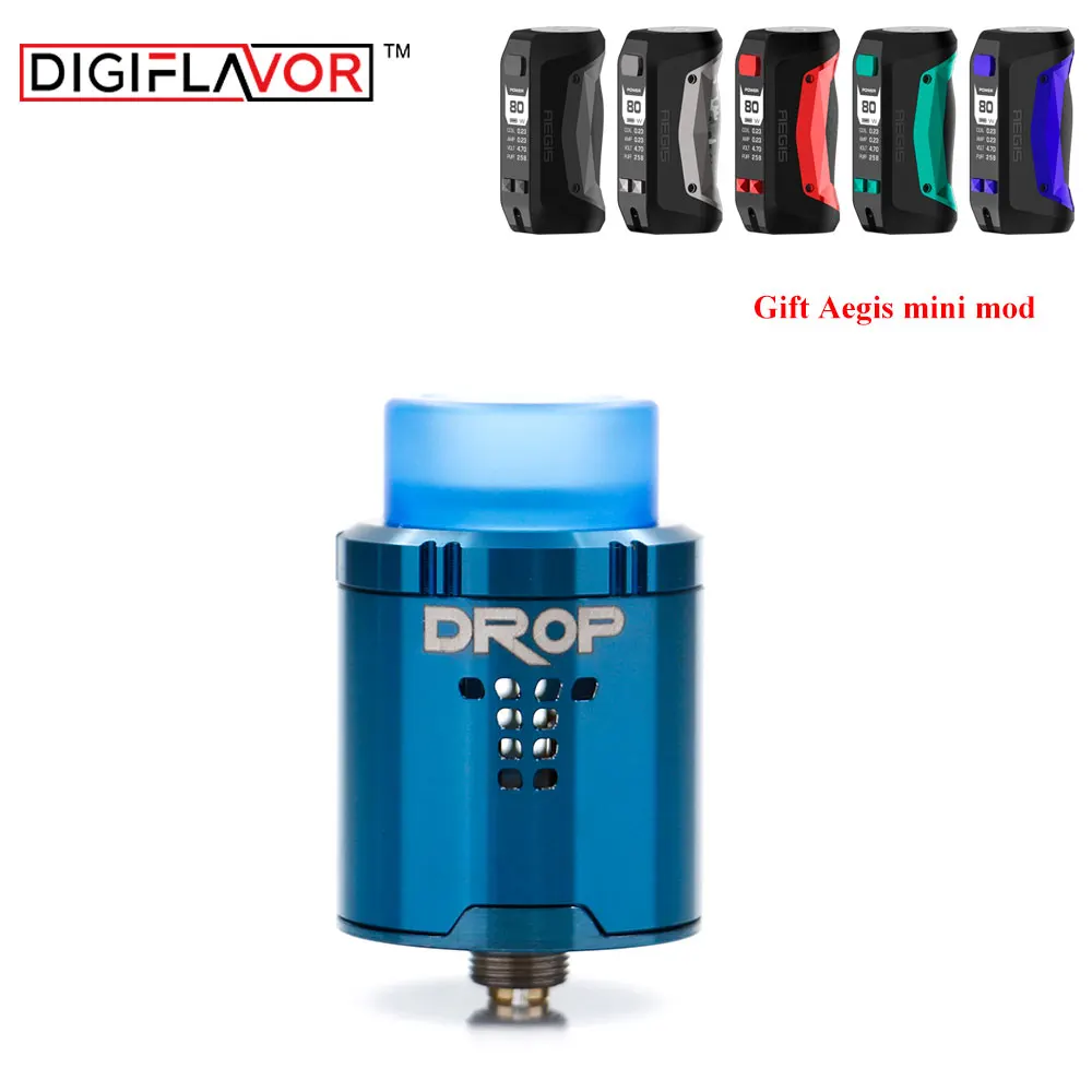 

Free gift Digiflavor Drop RDA BF squonk 510 pin 24mm electronic cigarette tank with Aegis mod post-holes airflow Atomzier