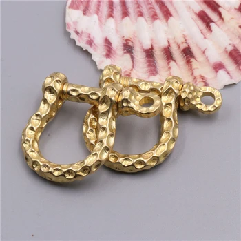 

DIY leather craft key ring belt vachette clasp decoration solid brass hardware accessories meteorolite pattern inner 10mm 5pcs