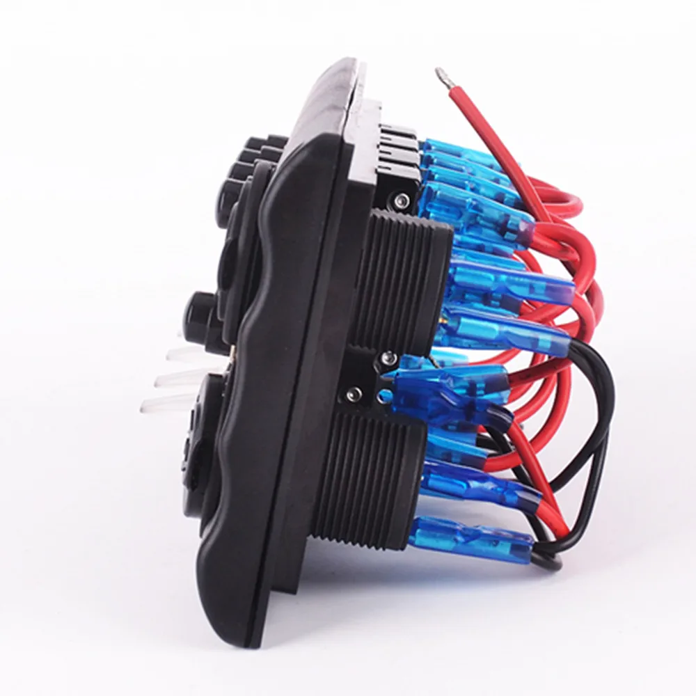 ﻿Buy 12v 24v 4 Gang LED Waterproof Marine Boat Toggle Switch Panel with