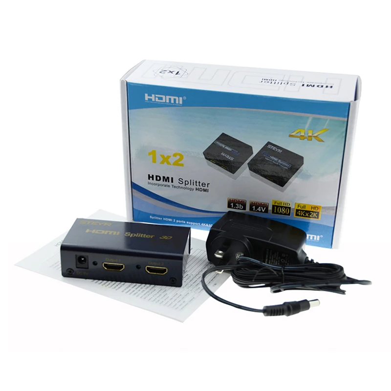 HDCP 4K HDMI разделитель Full HD 1080p видео STEYR переключатель 1X2 разделение 1in2 выход