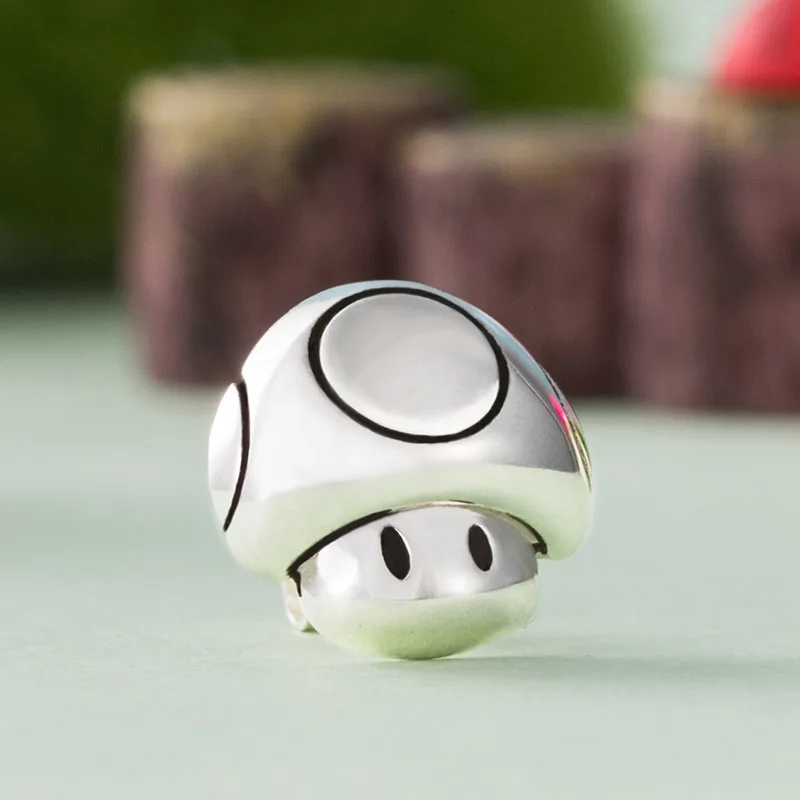 

Cute Super Mario Mushroom Ear Stud Earrings 925 Silver Gift Girl Women Ear Nail Gift Jewelry Accessories Cosplay