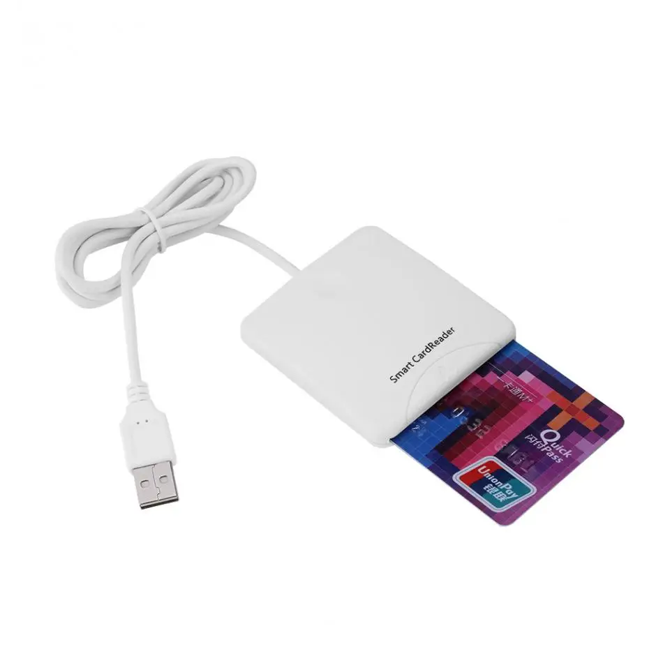 Mac OS X Linux or Above System USB Smart Chip Reader,Portable USB Credit Card Reader,Full Speed Smart IC Mobile Bank Credit Card Readers for Supports Windows 98//me//2000//xp//vista//Win7 32bit/&64bit