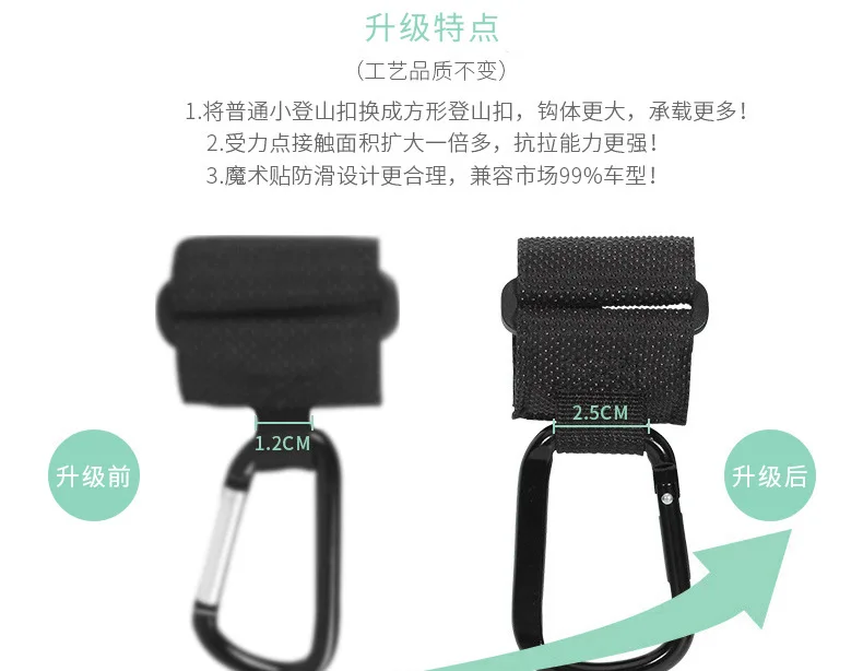 2pcs Baby Stroller Accessories Multi Purpose Baby Stroller Hook Shopping Pram Hook Props Hanger Metal Convenient Hooks for bag (1 (4)