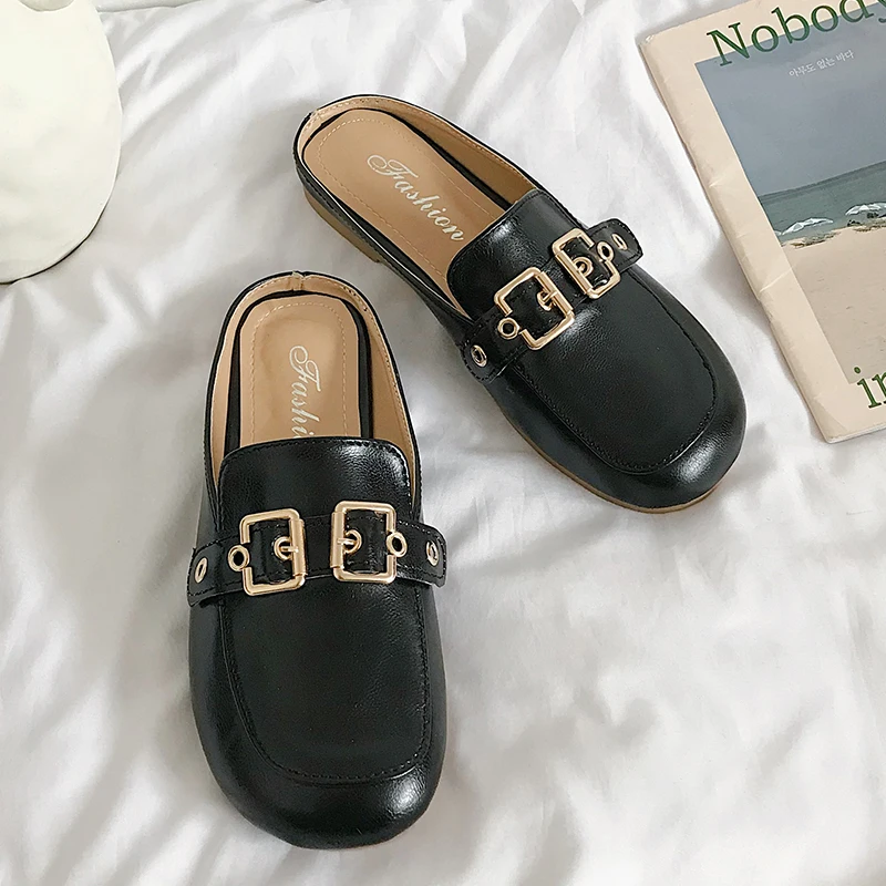 flat mule slippers