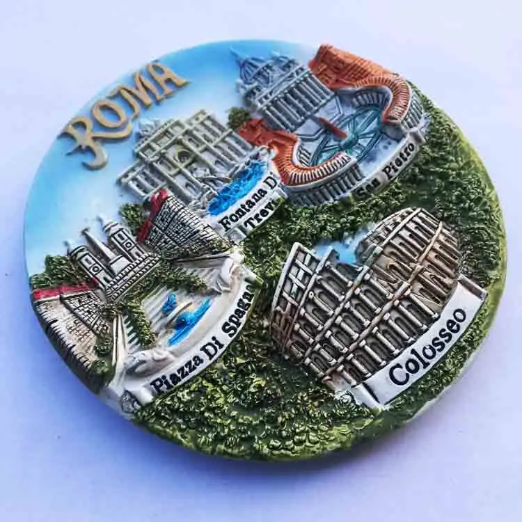 Италия Рим 4 строительный магнитные наклейки desktop украшения диск сувенирами творческий с ручной подарочная коробка