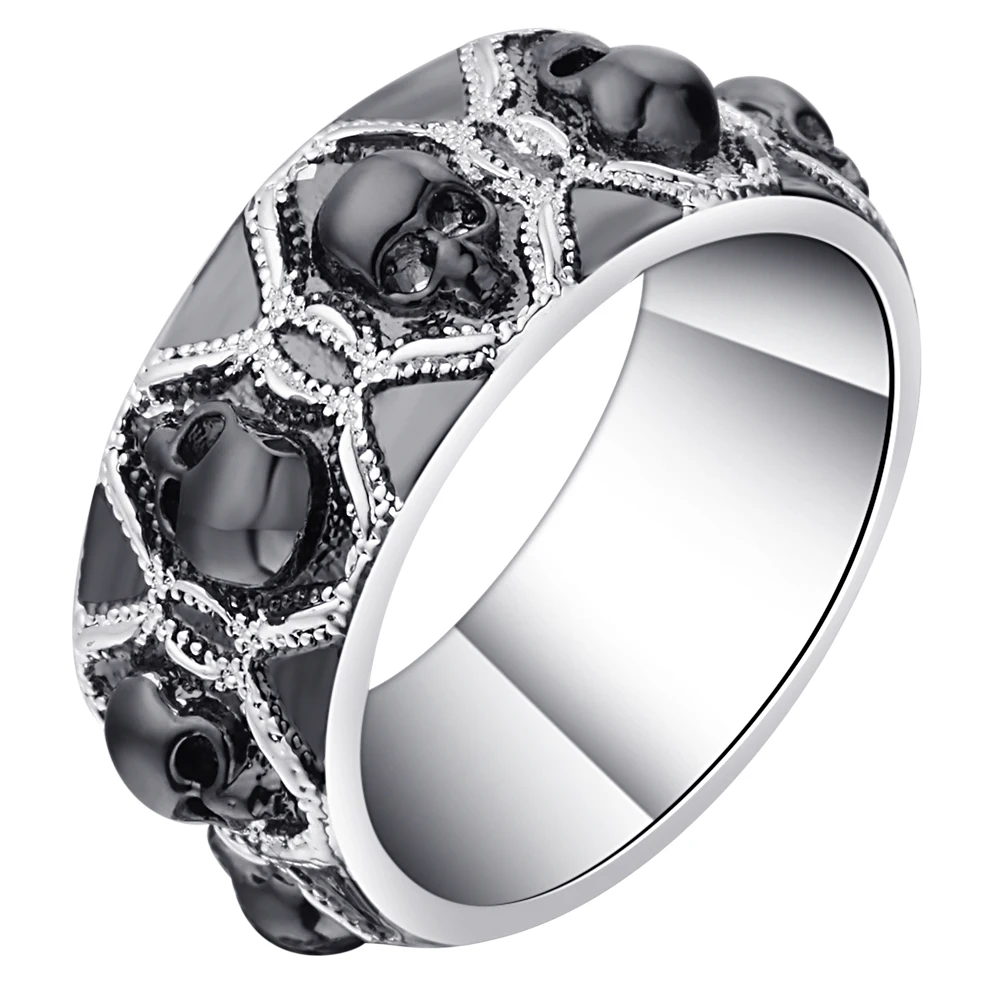 

2018 Hot New Style Skull Rings Men And Women Distinctive Rings For Party Europe And The United States Fashion Retro Jewelry