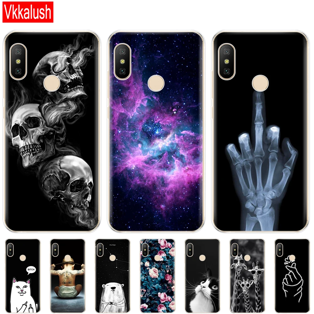 

Case For Xiaomi Redmi 6 Pro Case Full Protection Soft TPU Back Cover Silicon Phone Case For Xiaomi Redmi 6 Bumper Coque Cat
