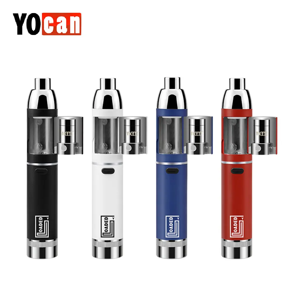 

New Original Yocan Loaded Wax Vape Pen Kit with Unique QUAD & QDC Coil & Built-in 1400mAh Battery Vs Yocan Evolve Plus XL Vape