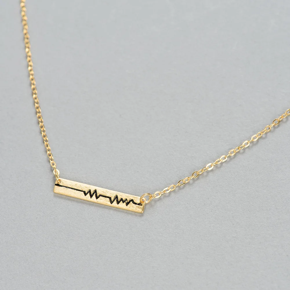 Женская цепочка с подвеской в виде сердца серебро 100% пробы|heart beat|chain pendant925 sterling