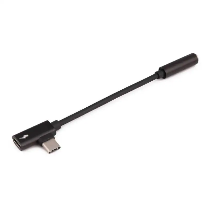 Прямоугольный USB 3,1 type C до 3,5 мм разъем аудио зарядный кабель для Xiaomi 6 для huawei Mate10 P20 - Цвет: Черный
