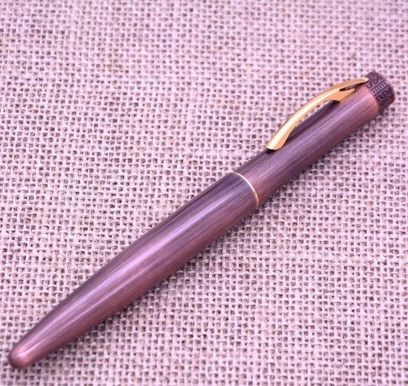 Fuliwen K2009 Unique classical sculpt sterling Copper Pen Body Fountain Pen with diamond head