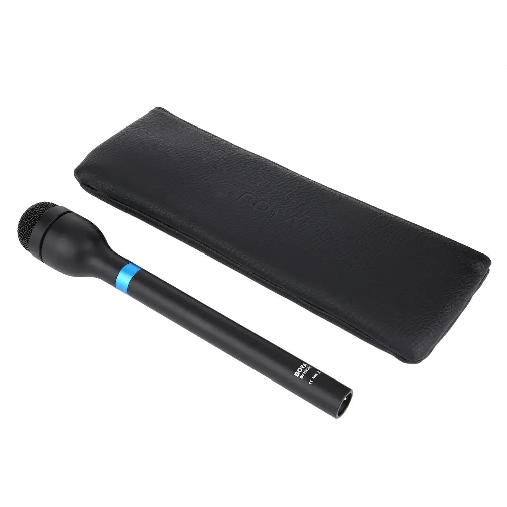 

BOYA BY-HM100 Long Handle Handheld Dynamic Microphone Mic Omni-Directional Aluminum Alloy For ENG & Interview & News Gathering