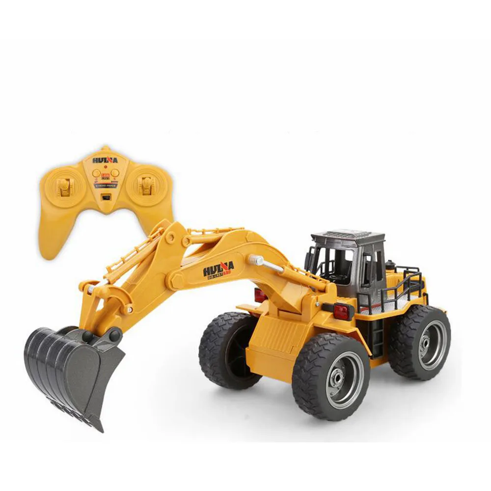 Huina Toys 1530 шестиканальный 6ch 1/12 Rc металлический экскаватор с дистанционным управлением, игрушки с зарядным аккумулятором, детские игрушки, рождественские подарки