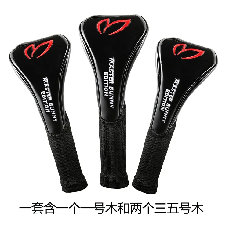 

Golf Woods Clubs Headcovers Set 1# 3# 5# Driver Head Cover Black Red
