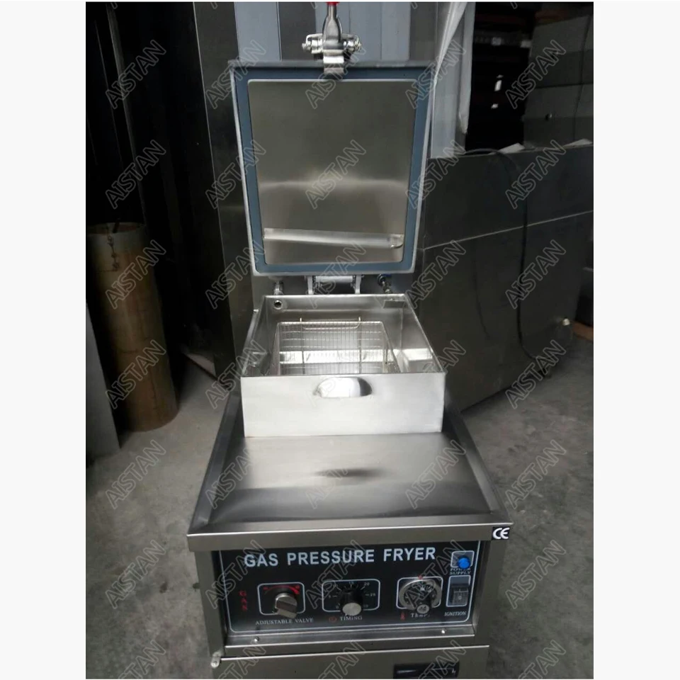 MDXZ25 Gas Commercial Pressure Fryer for frozen chickens with manual control panel