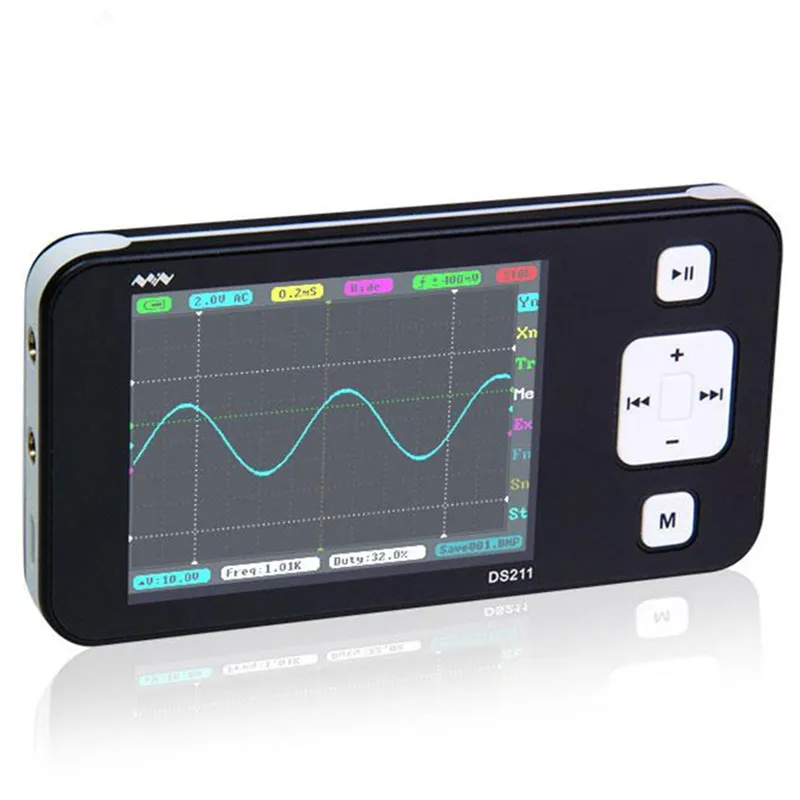 New Version Mini ARM DSO211 Digital Oscilloscope Portable Pocket-sized Nano Handheld Digital Storage Oscilloscope 2